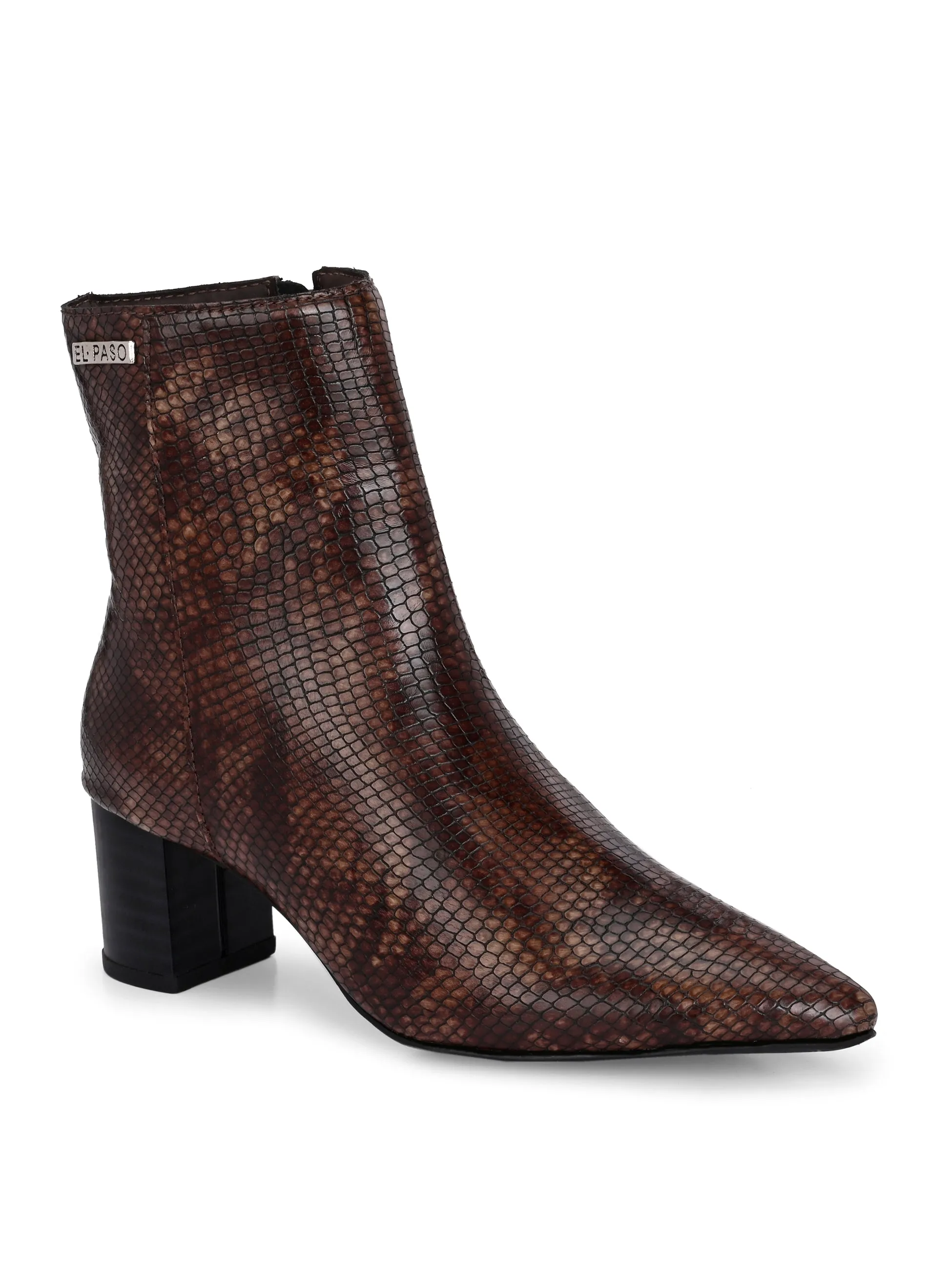 El Paso Women Faux Leather Casual Chelsea Boots