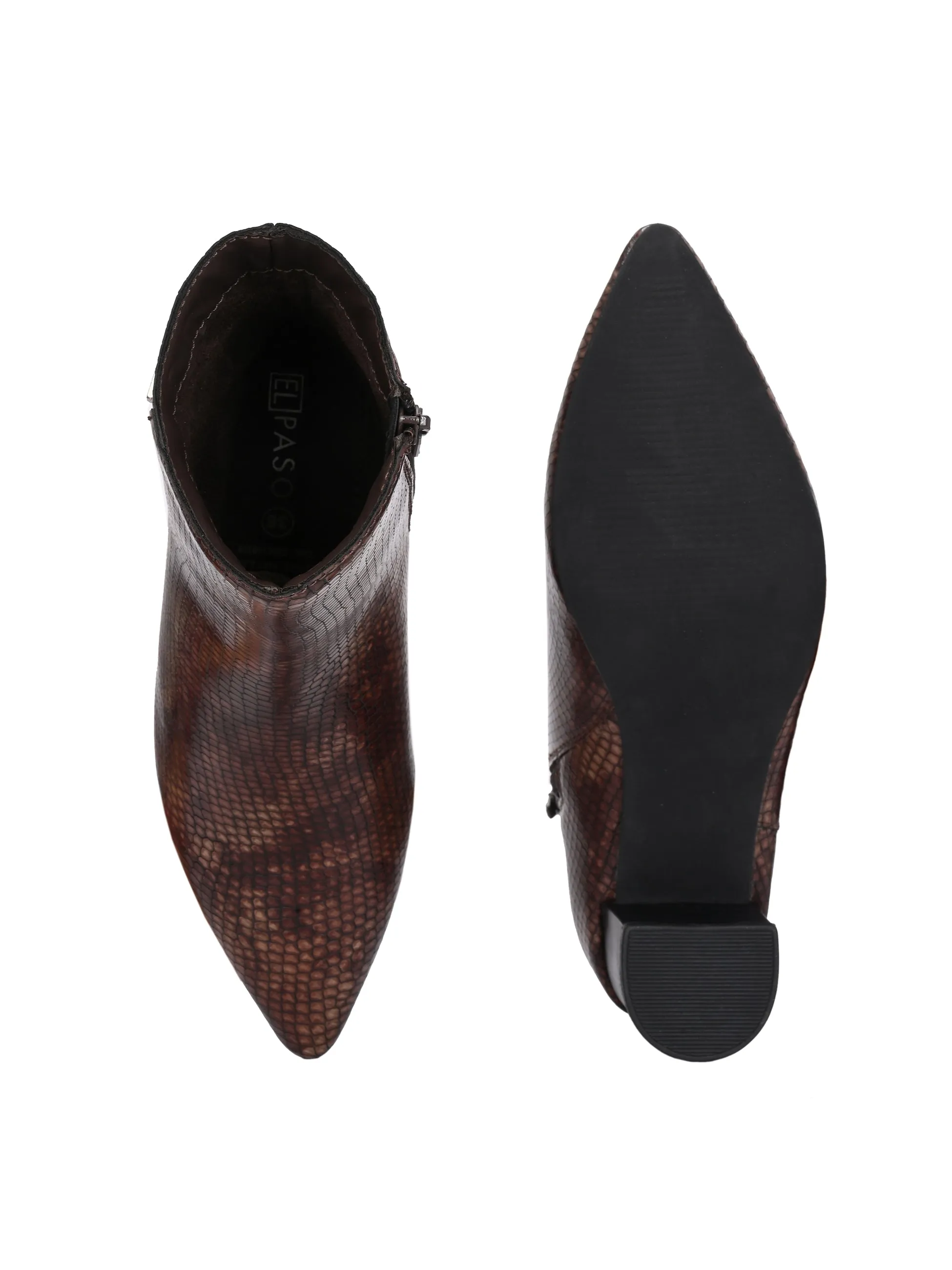 El Paso Women Faux Leather Casual Chelsea Boots