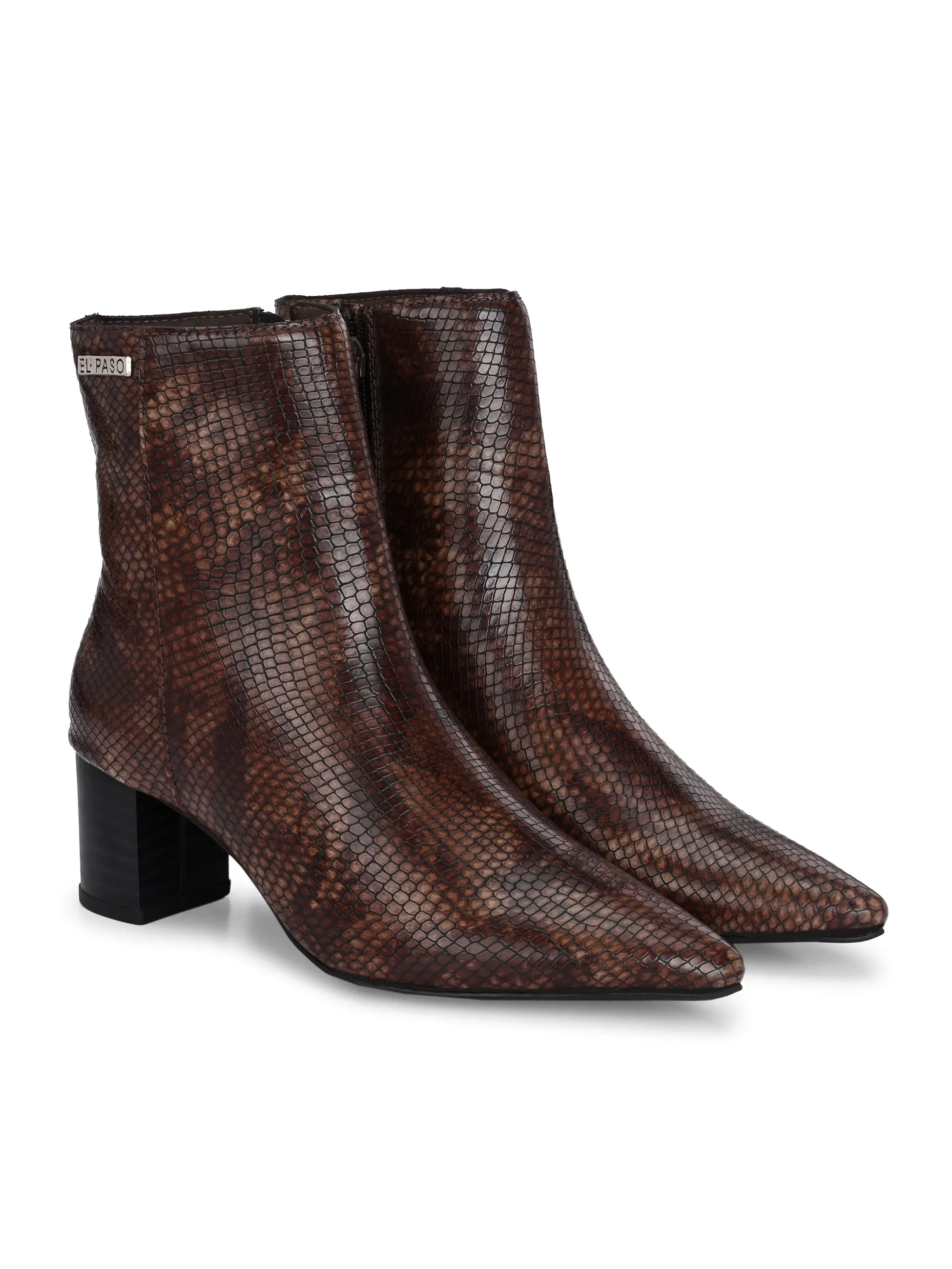 El Paso Women Faux Leather Casual Chelsea Boots