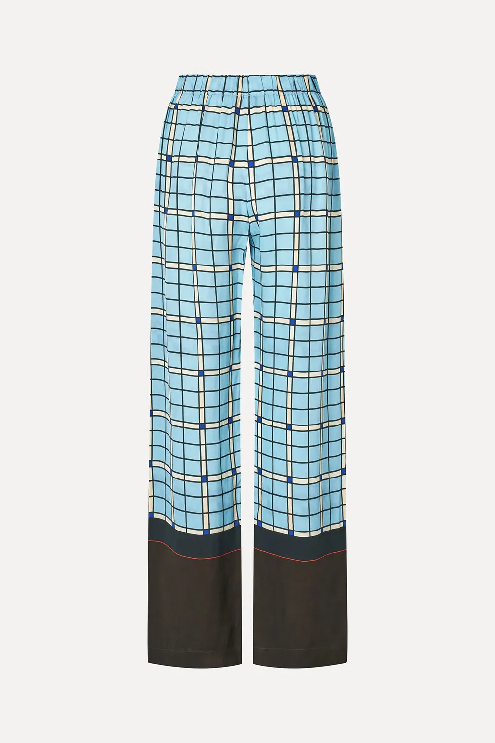 Elasticated Long Pants, Window Check