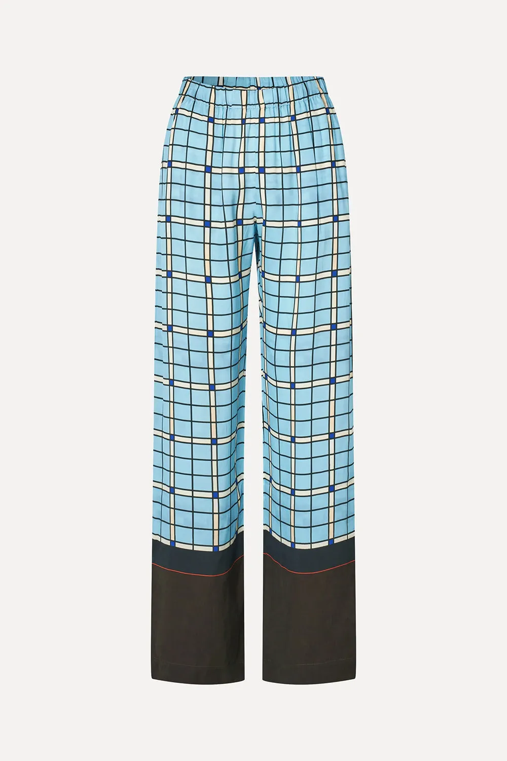 Elasticated Long Pants, Window Check