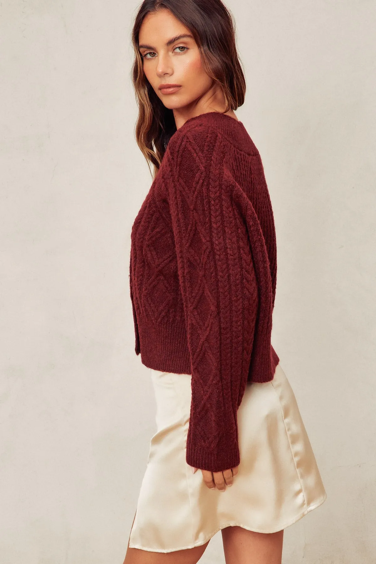 Eliana Cable Knit Cardigan