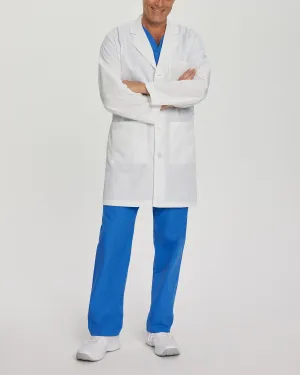 Essential Lab Coats 3124 Men's 5 Pocket Full Length White Coat White 8 Oz 100% Cotton Twill