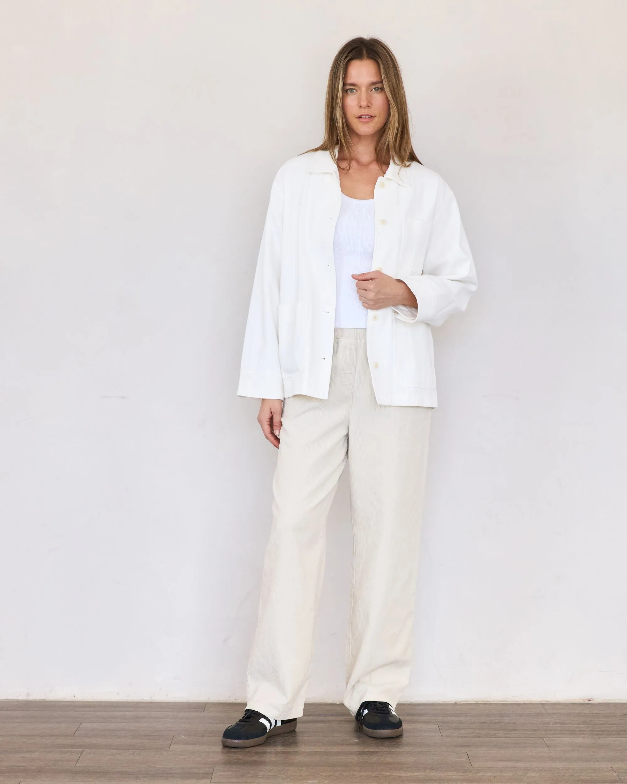 Everyday Canvas Chore Jacket In White