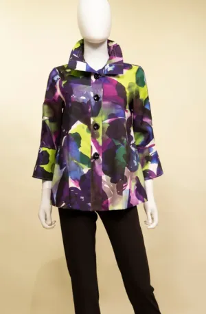 F23108 - 3/4 Sleeve Button Jacket