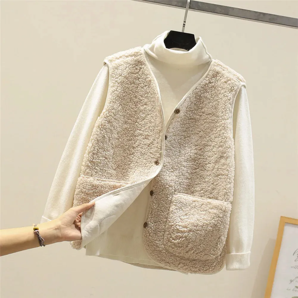 Fleece Vest – Button Front – Soft Winter Layer