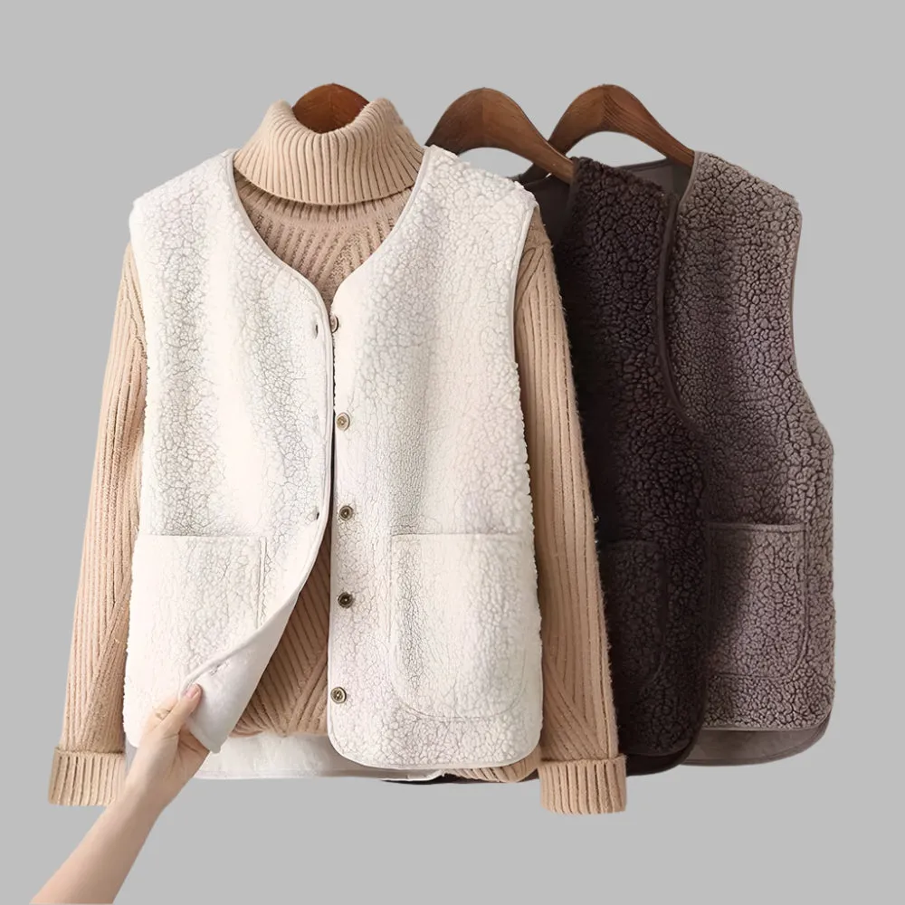 Fleece Vest – Button Front – Soft Winter Layer