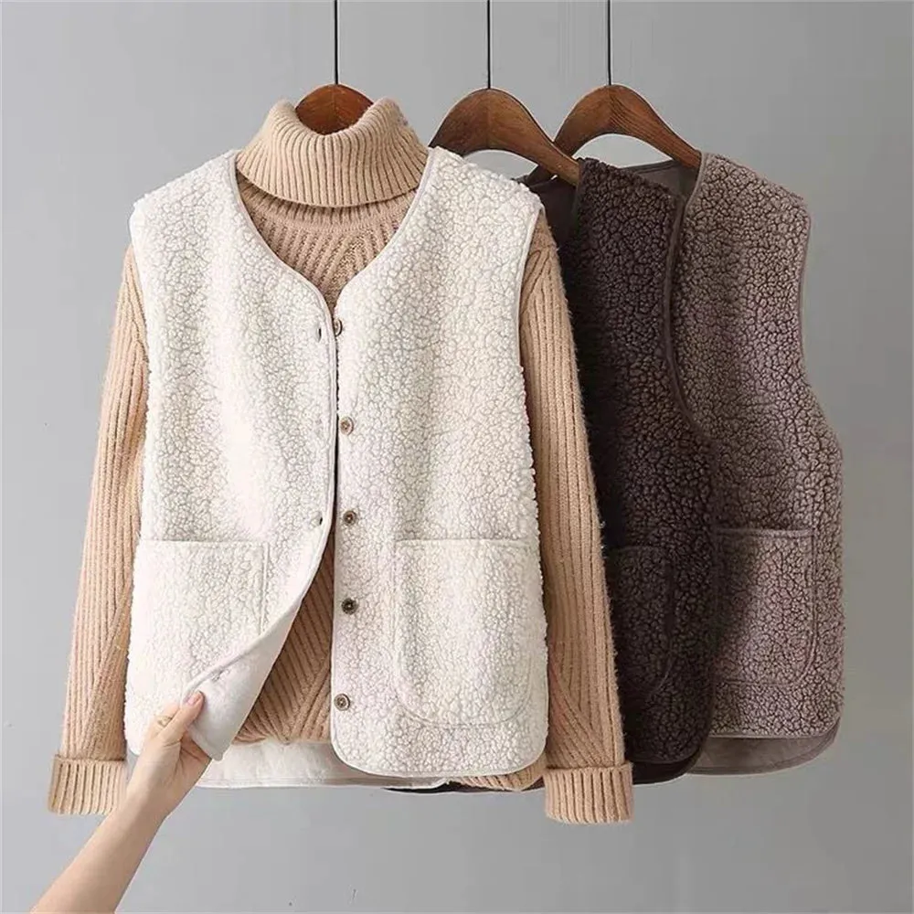 Fleece Vest – Button Front – Soft Winter Layer