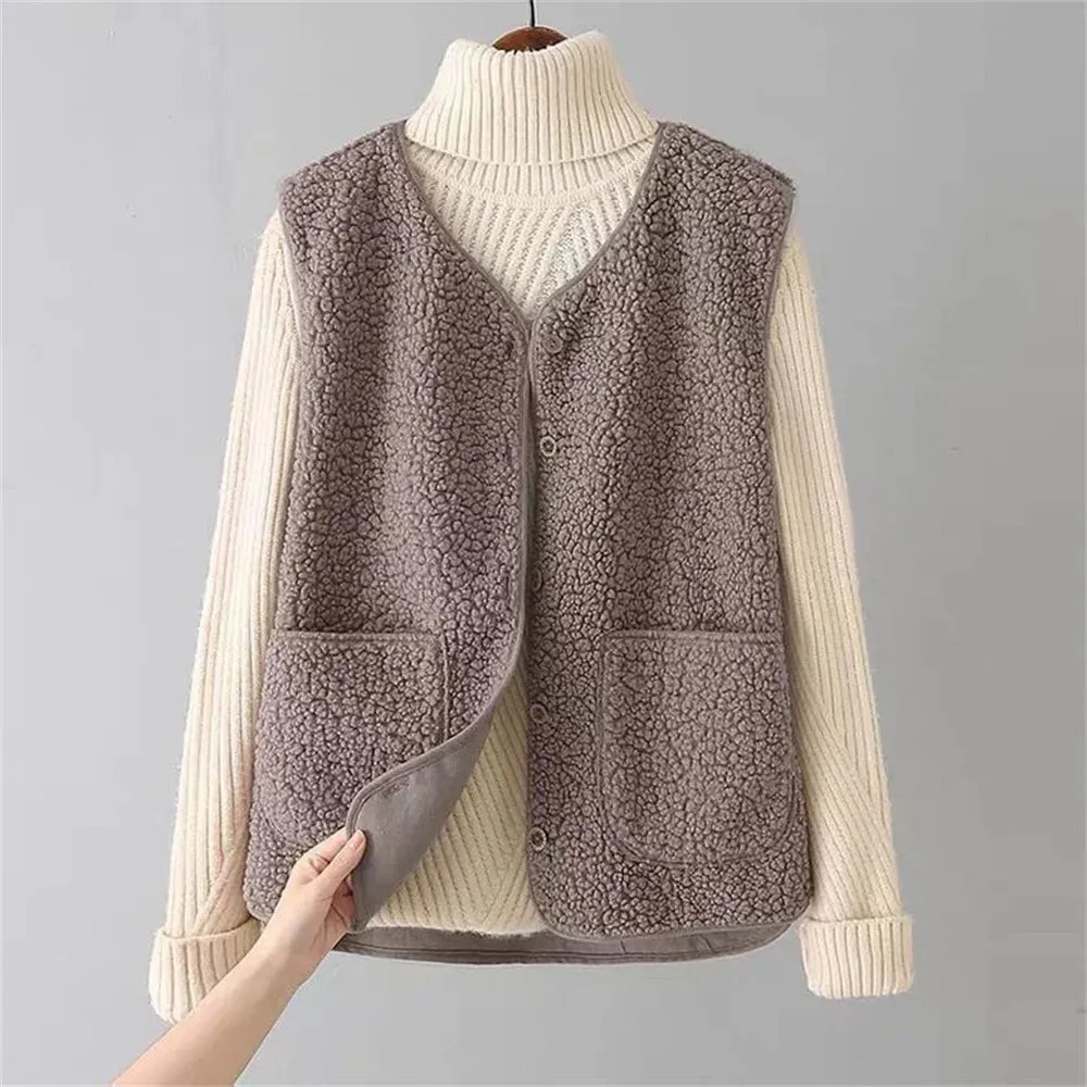 Fleece Vest – Button Front – Soft Winter Layer