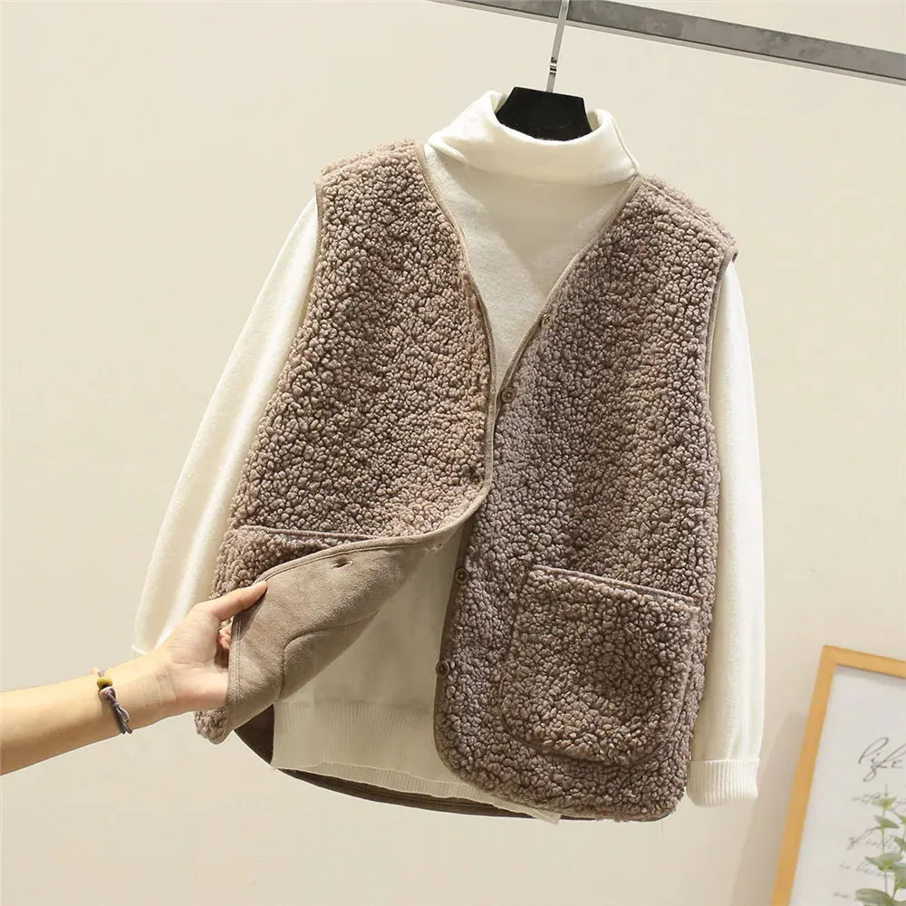 Fleece Vest – Button Front – Soft Winter Layer