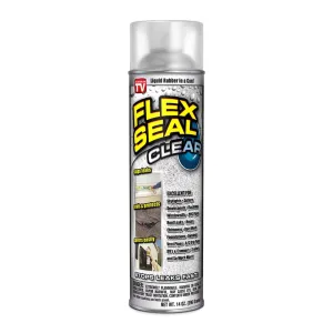 Flex Seal Liquid Rubber Sealant Coating 14 Oz. Spray Paint Clear color(New)