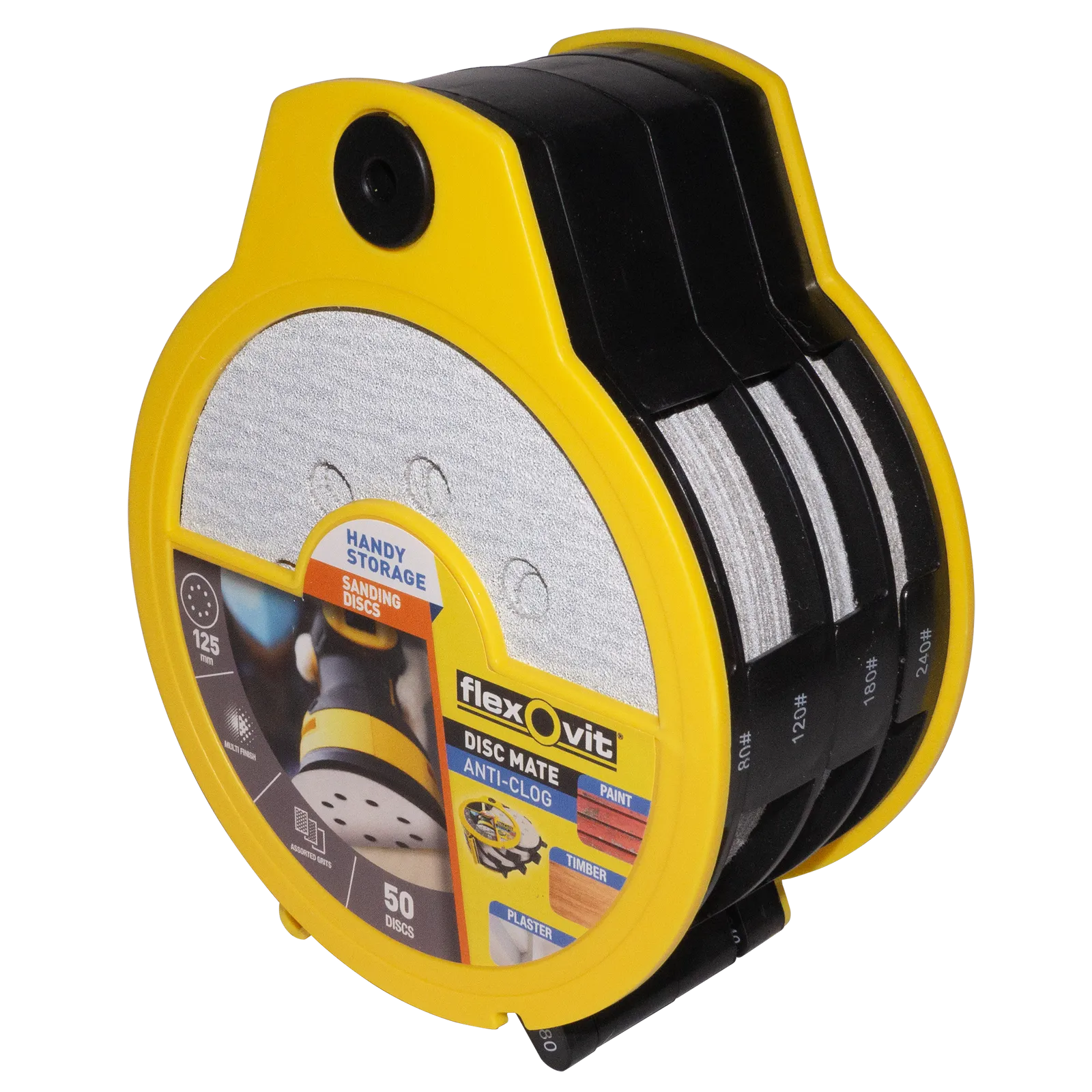 Flexovit 125mm 8 Hole Orbital Sandpaper - 50 Pack