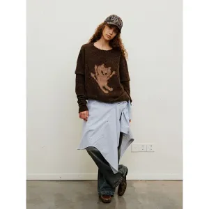 Furry Graphic Sweater