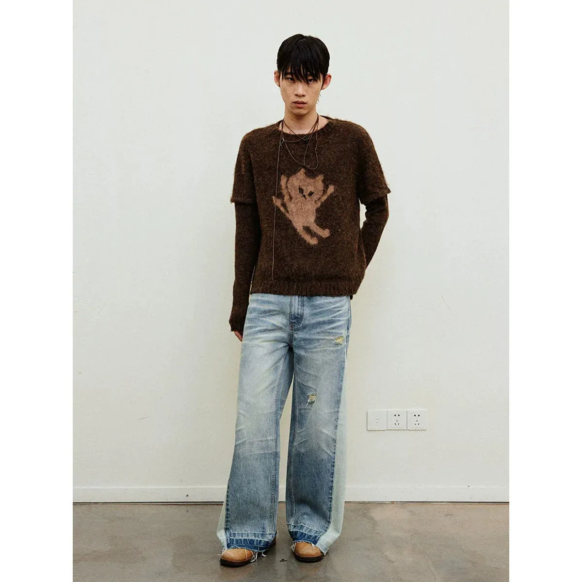 Furry Graphic Sweater