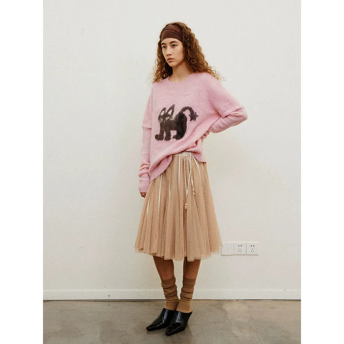 Furry Graphic Sweater