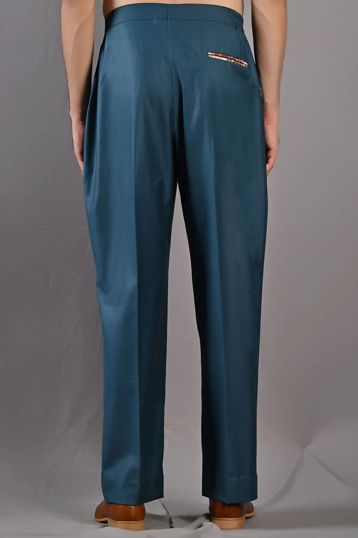 Gabriel - Maroon & Multi Printing Shacket Set With Teal Green Pant