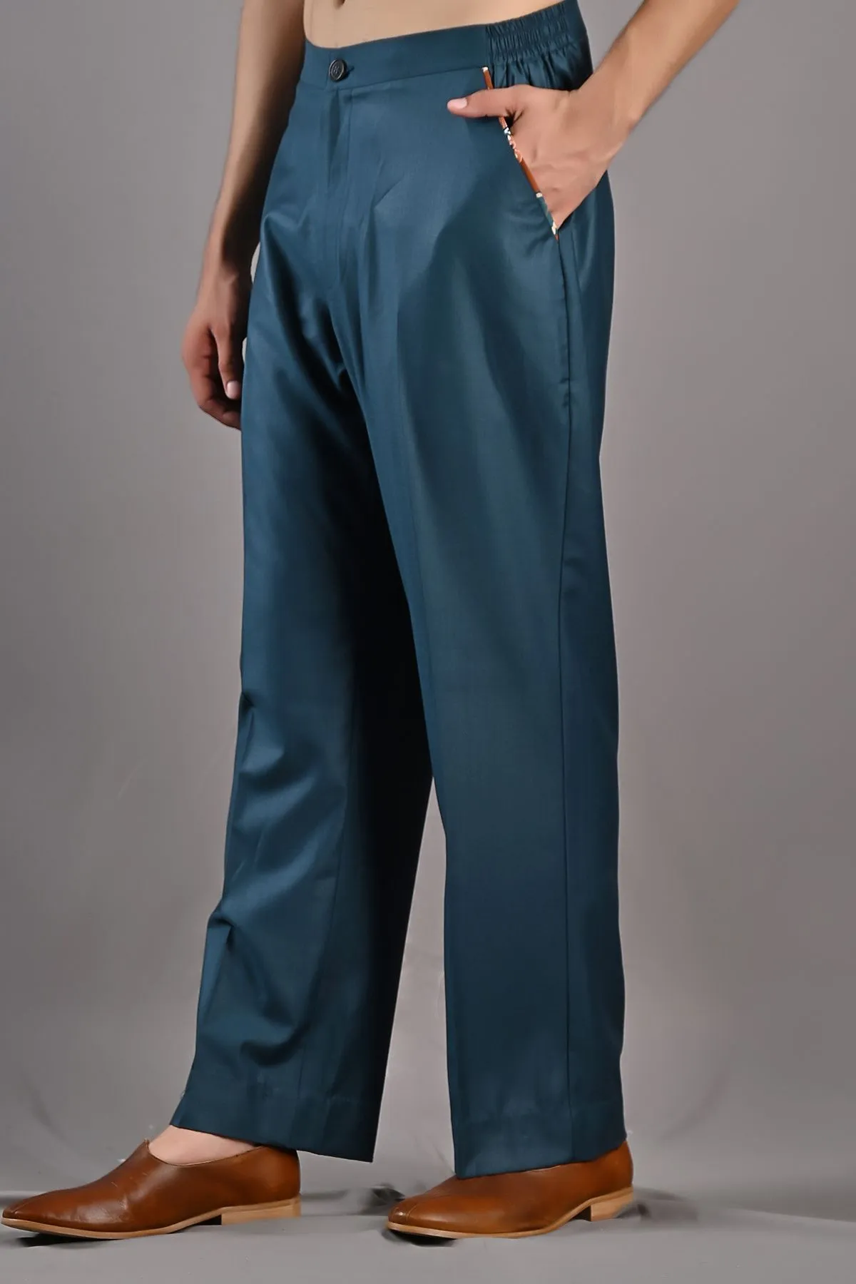 Gabriel - Maroon & Multi Printing Shacket Set With Teal Green Pant