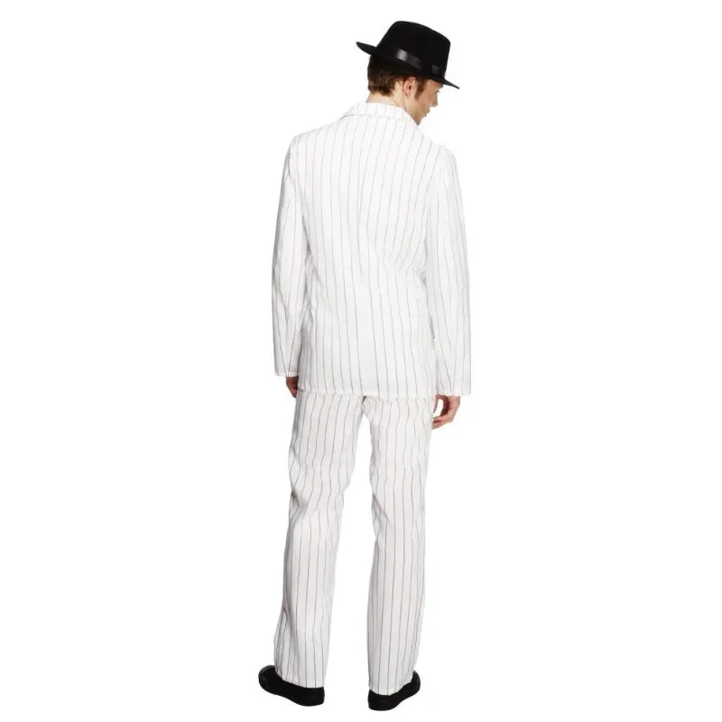 Gangster White Pinstripe Suit Costume