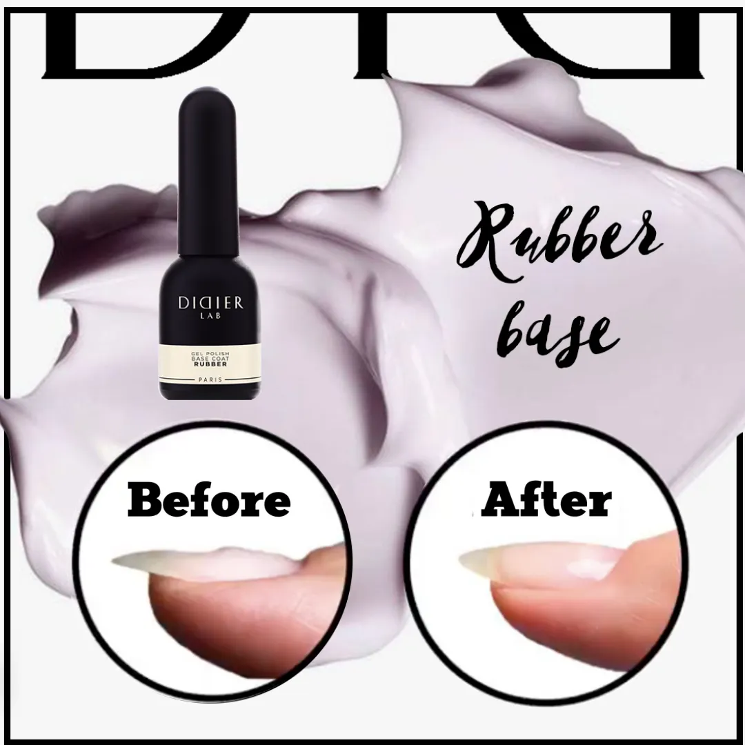 Gel Polish Rubber Base Coat, Didier Lab, Transparent, 10 ml