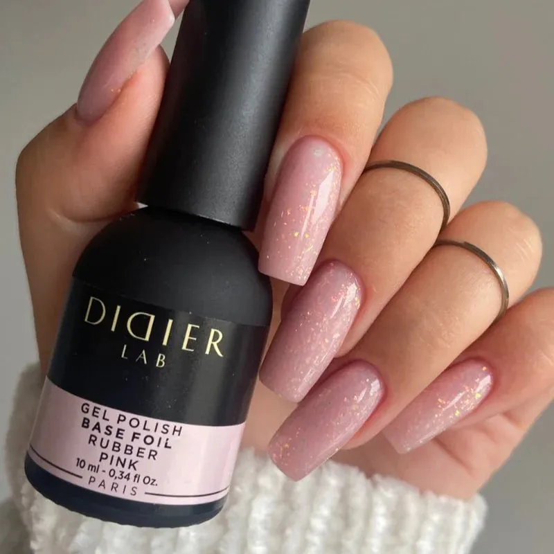 Gel Polish Rubber Base Foil, Pink 10 ml