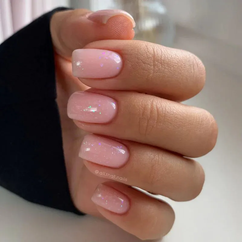 Gel Polish Rubber Base Foil, Powder Pink 10 ml