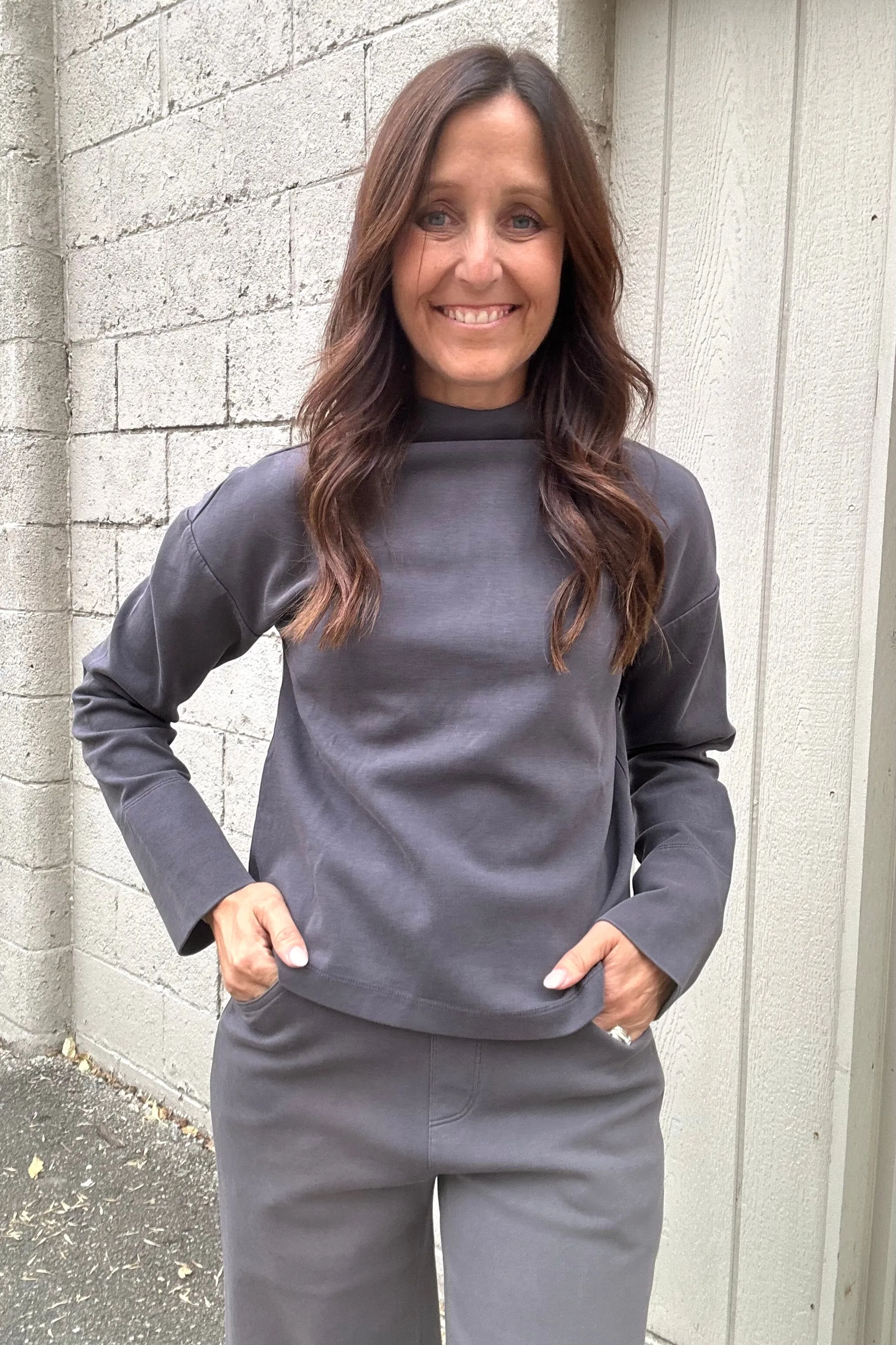 Genevieve Mock Neck Top