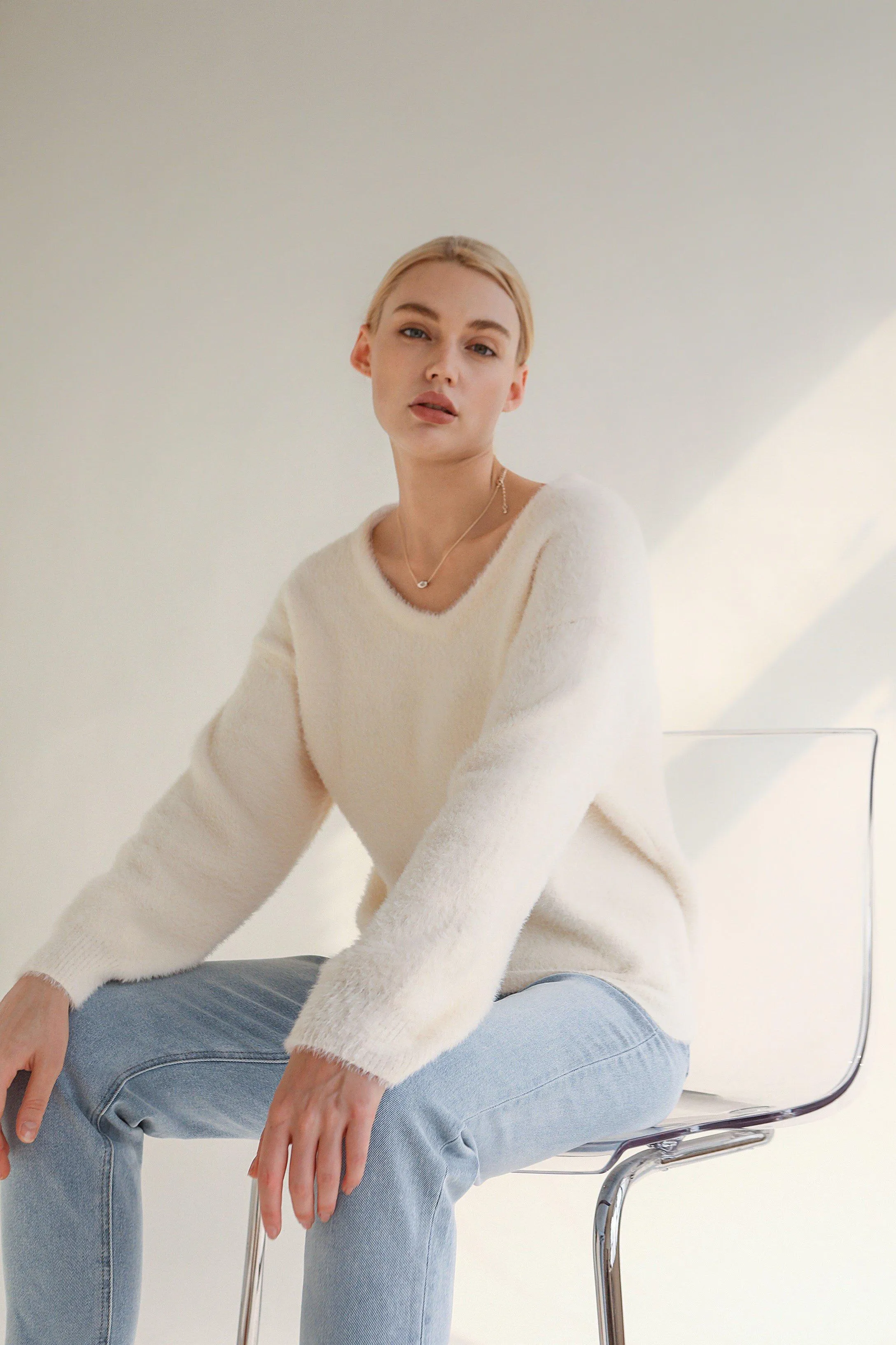 Gentle Lover Sweater - White