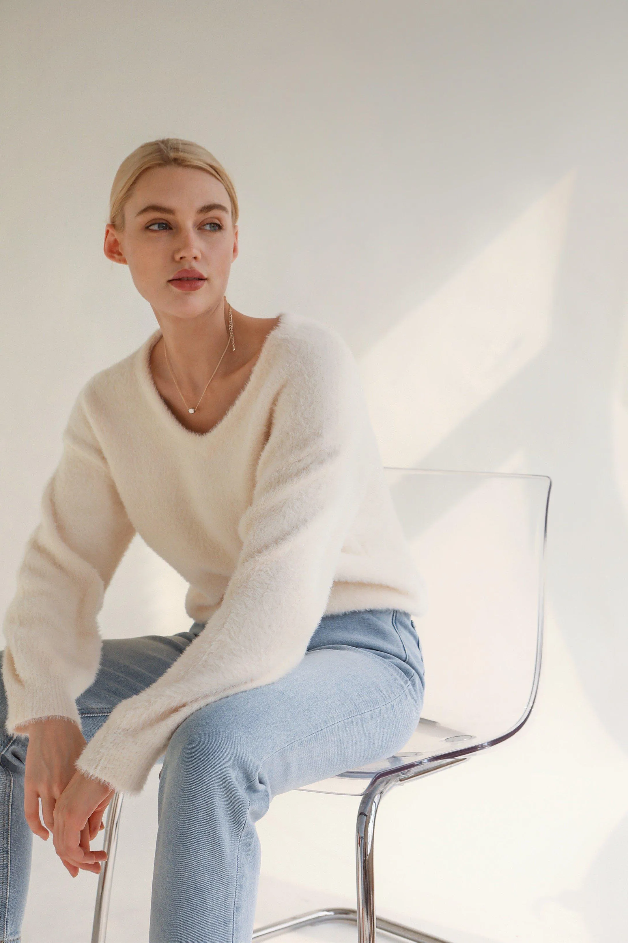 Gentle Lover Sweater - White