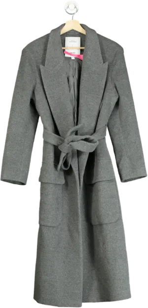 Grey Sebastien Meunier With Fabrique Stanley Lounge Robe Inspired Coat In Wool-alpaca Melton UK S
