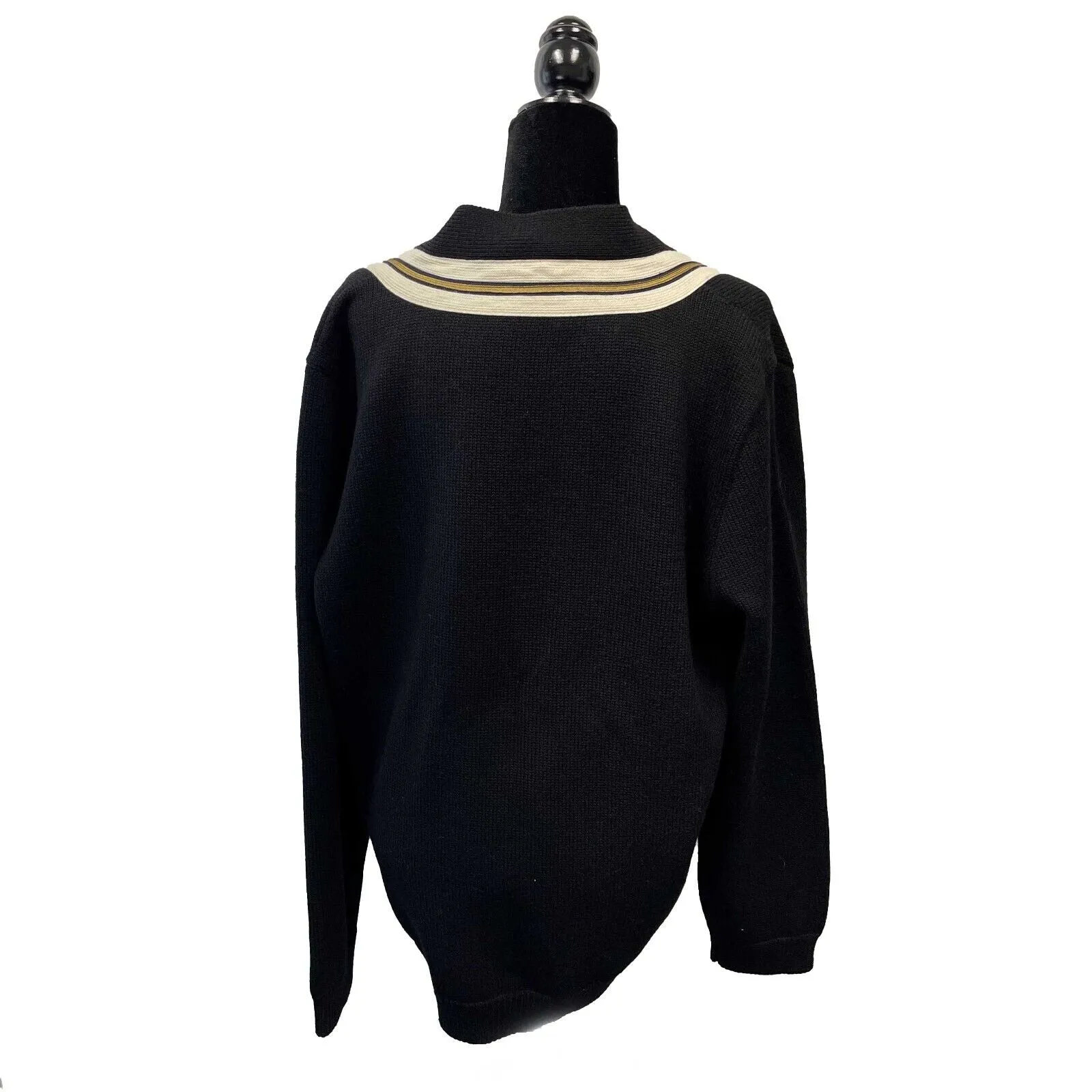Gucci - Wool Bee Appliqué Black Cardigan - Size label missing