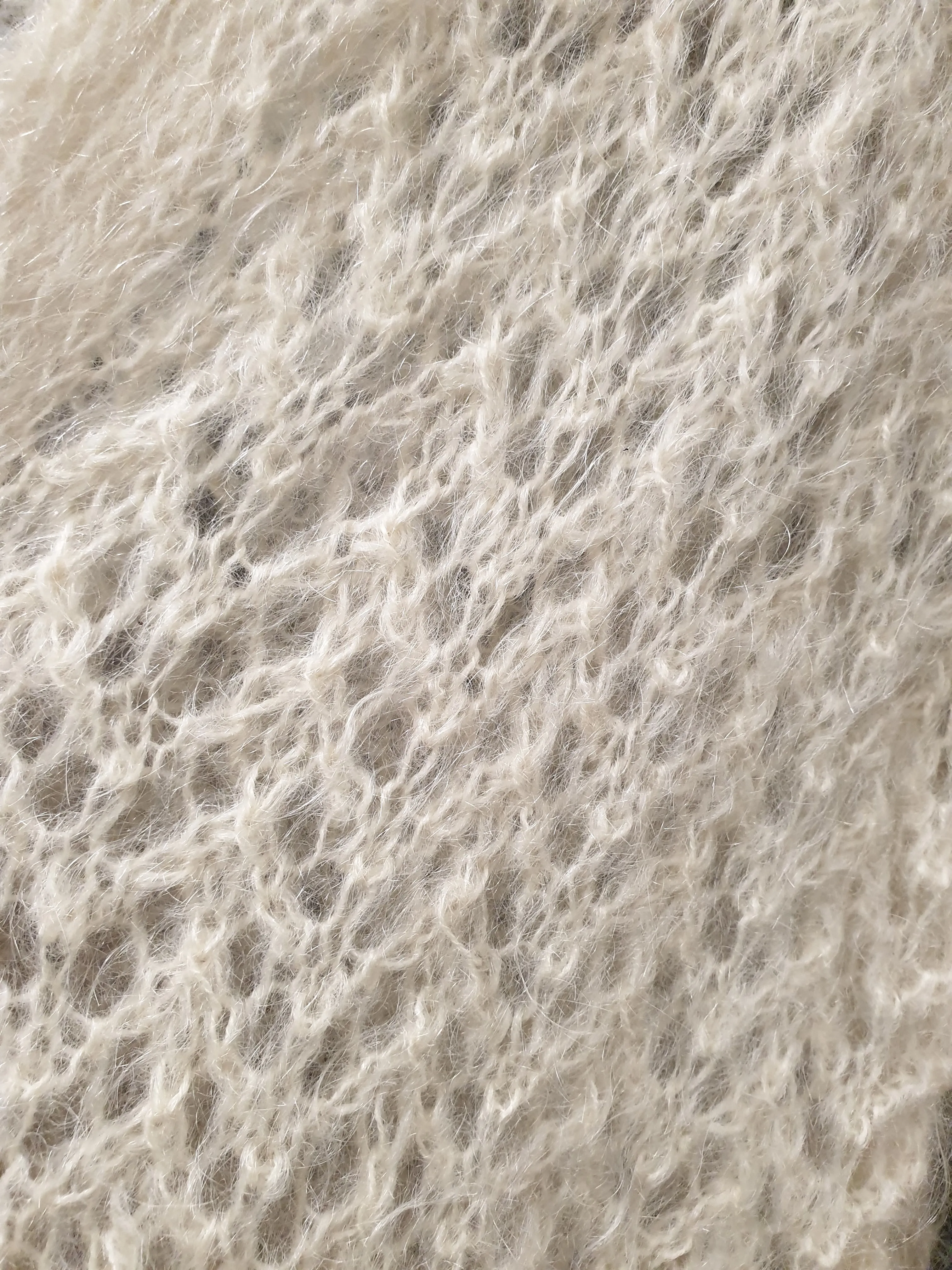 Handmade wool feel cream cardigan fits size 12-14
