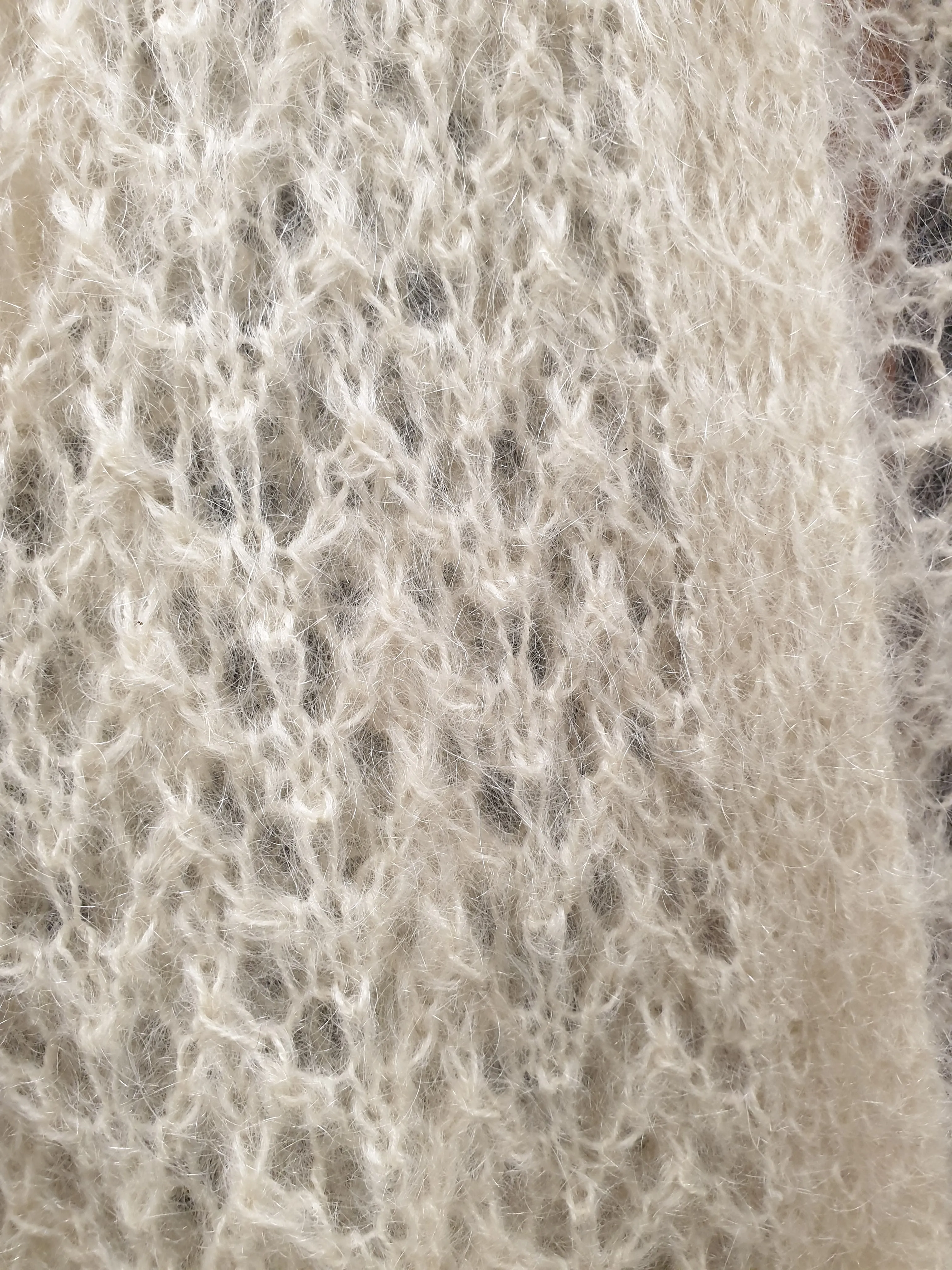 Handmade wool feel cream cardigan fits size 12-14