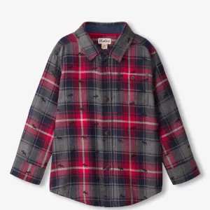Hatley Mini Moose Button Down Shirt - Size 5