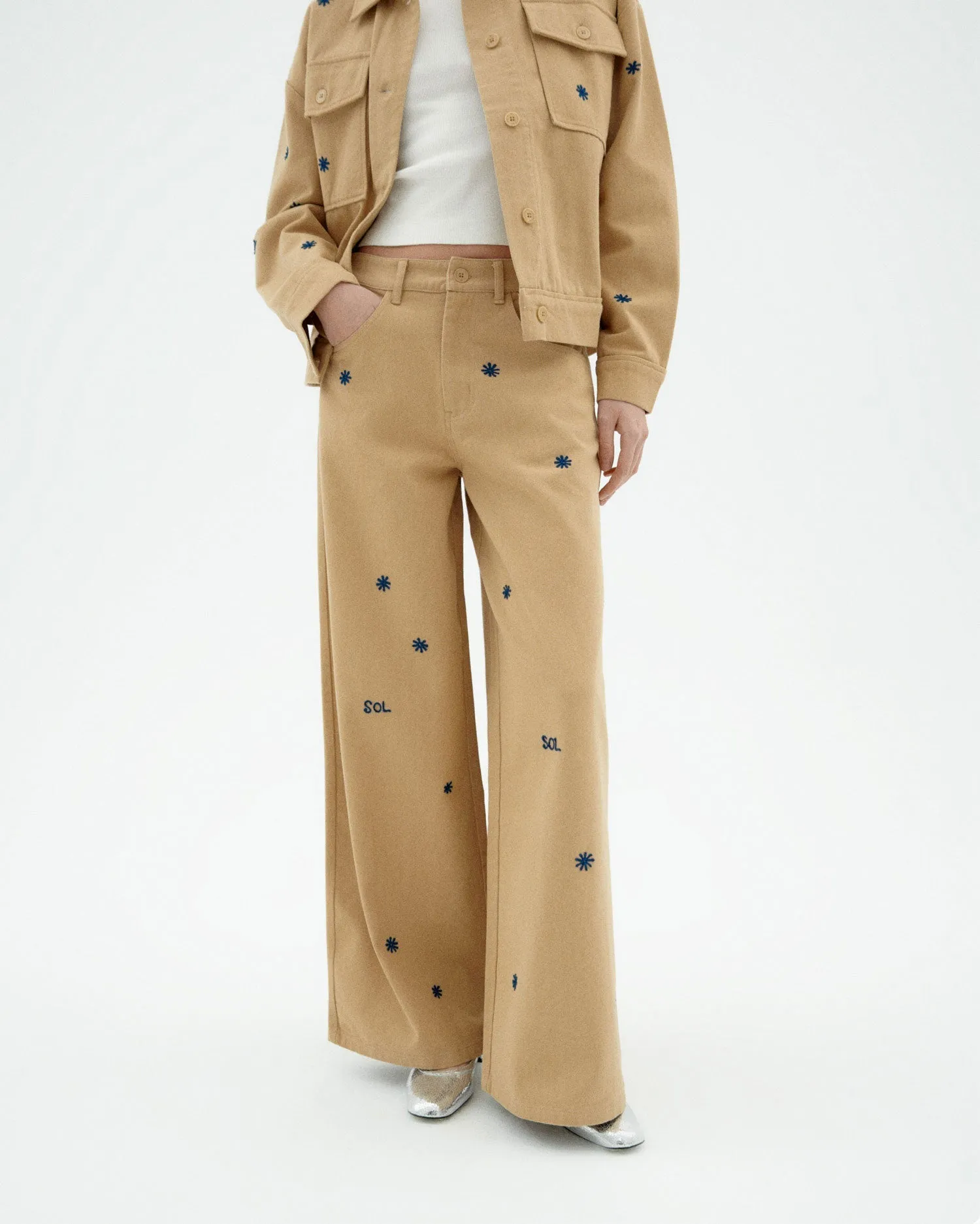Hedda Sol Chain Pants Beige