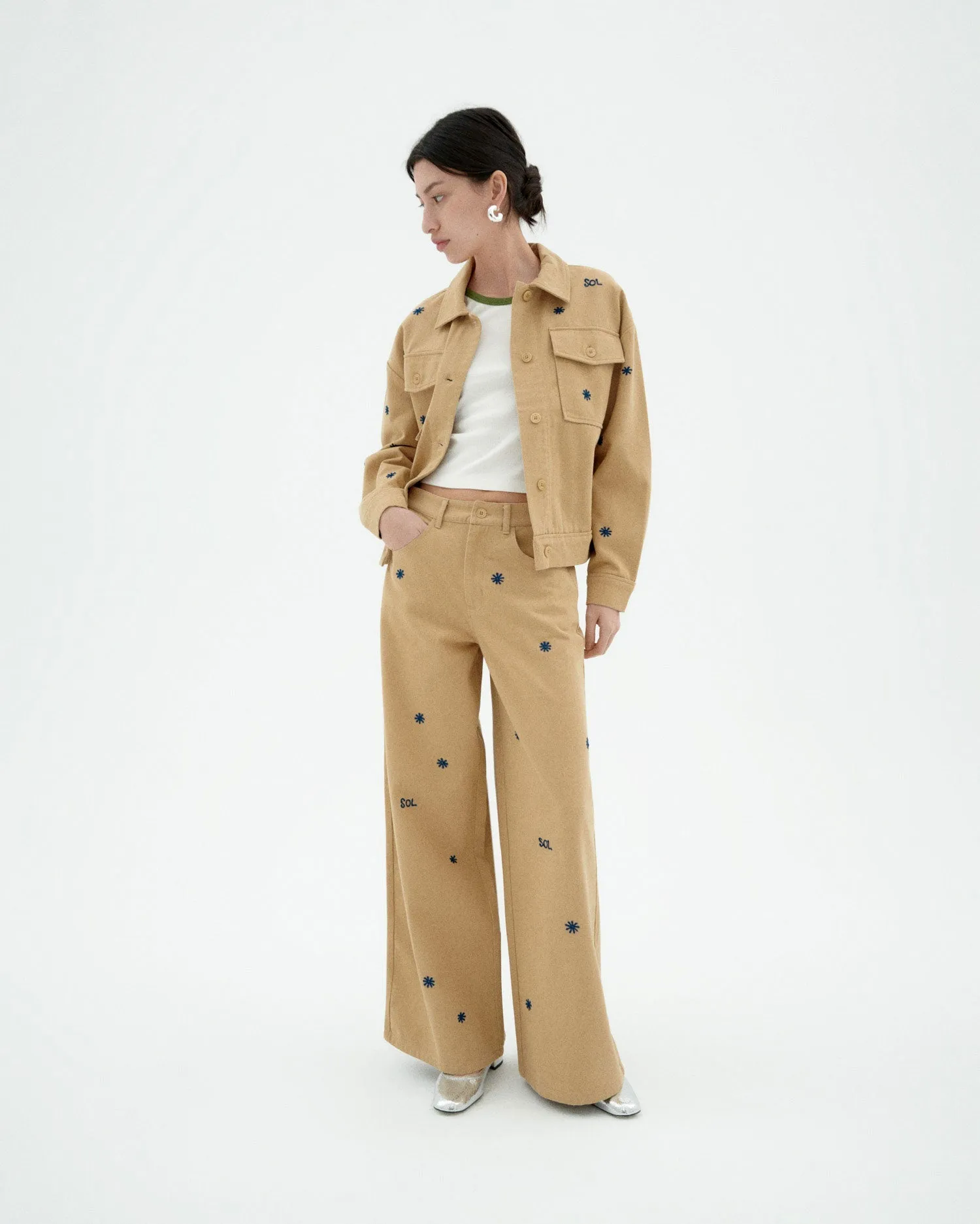 Hedda Sol Chain Pants Beige