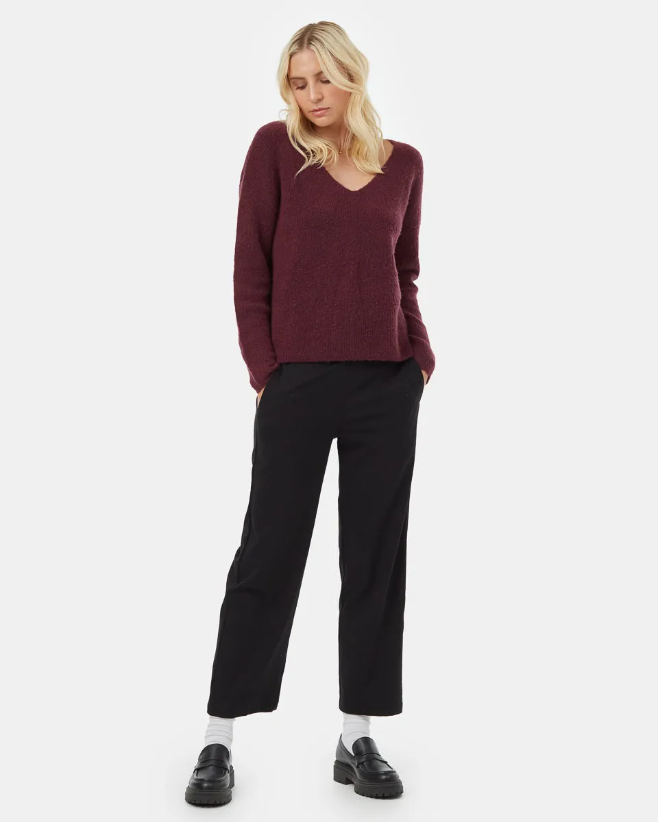 Highline Fuzzy V-Neck Sweater