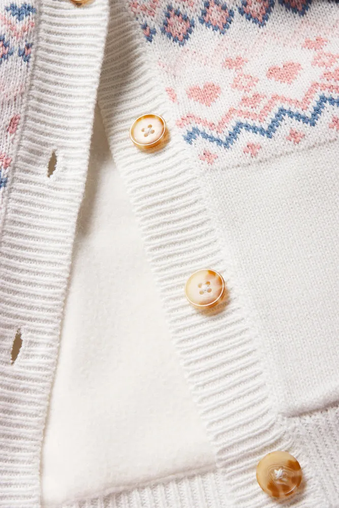 Hooded Cardigan White