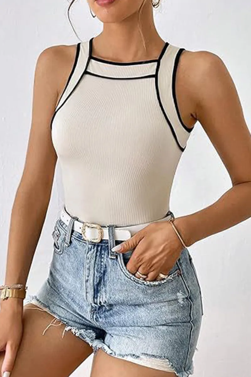 HTZ1135 Ribbed Knit Tank Top