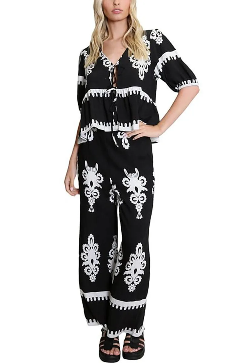 HUR1313 Boho Chic Two-Piece Set