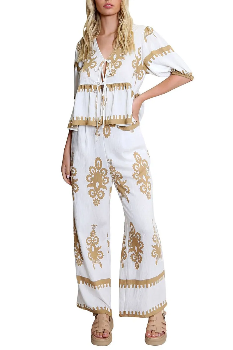 HUR1313 Boho Chic Two-Piece Set
