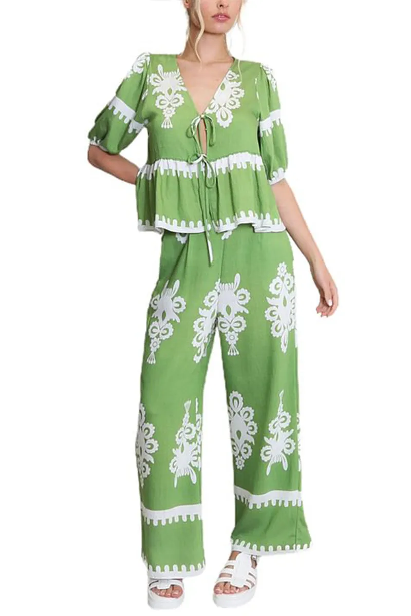 HUR1313 Boho Chic Two-Piece Set