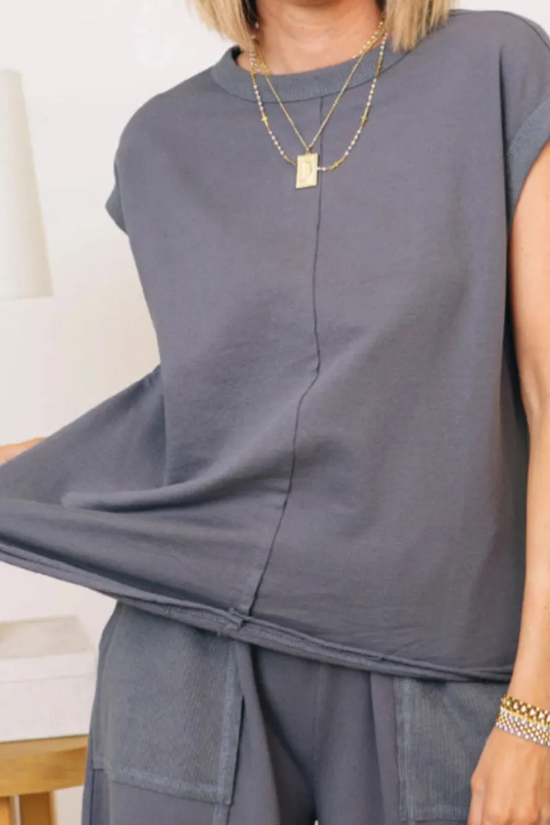HUT1106 Casual Chic Jumpsuit Set