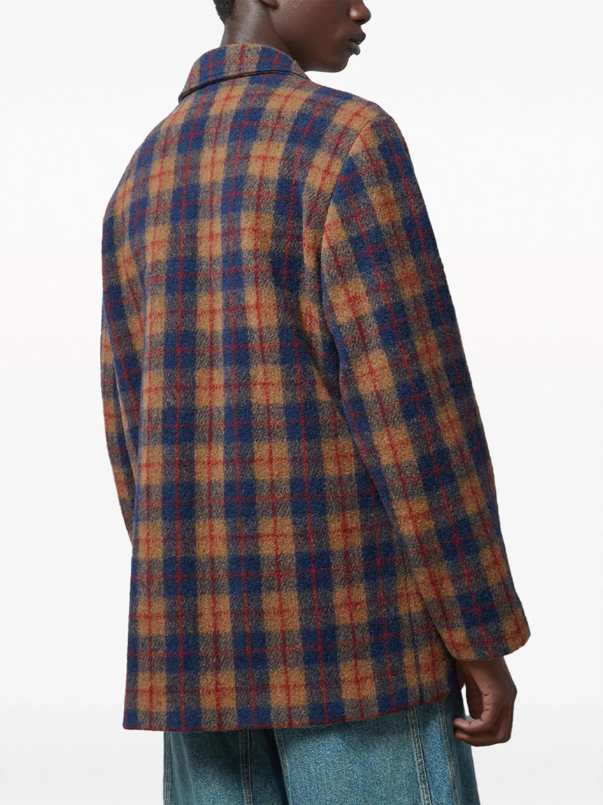 Interlocking G Check Wool Jacket