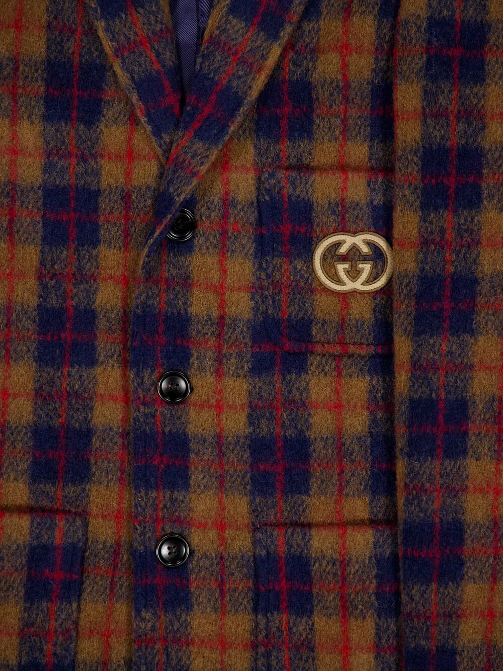 Interlocking G Check Wool Jacket