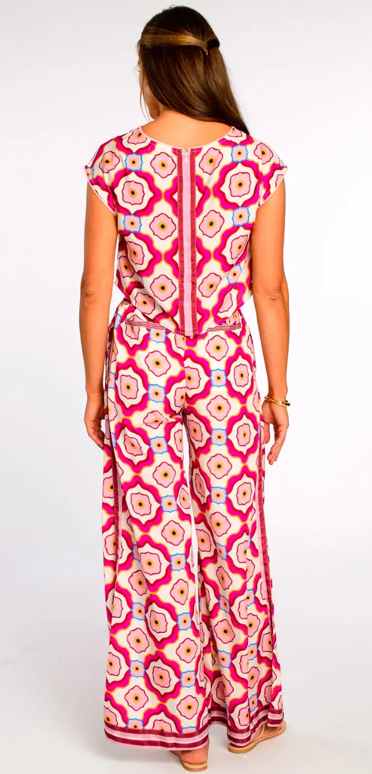 Jackie Top Trellis Pink