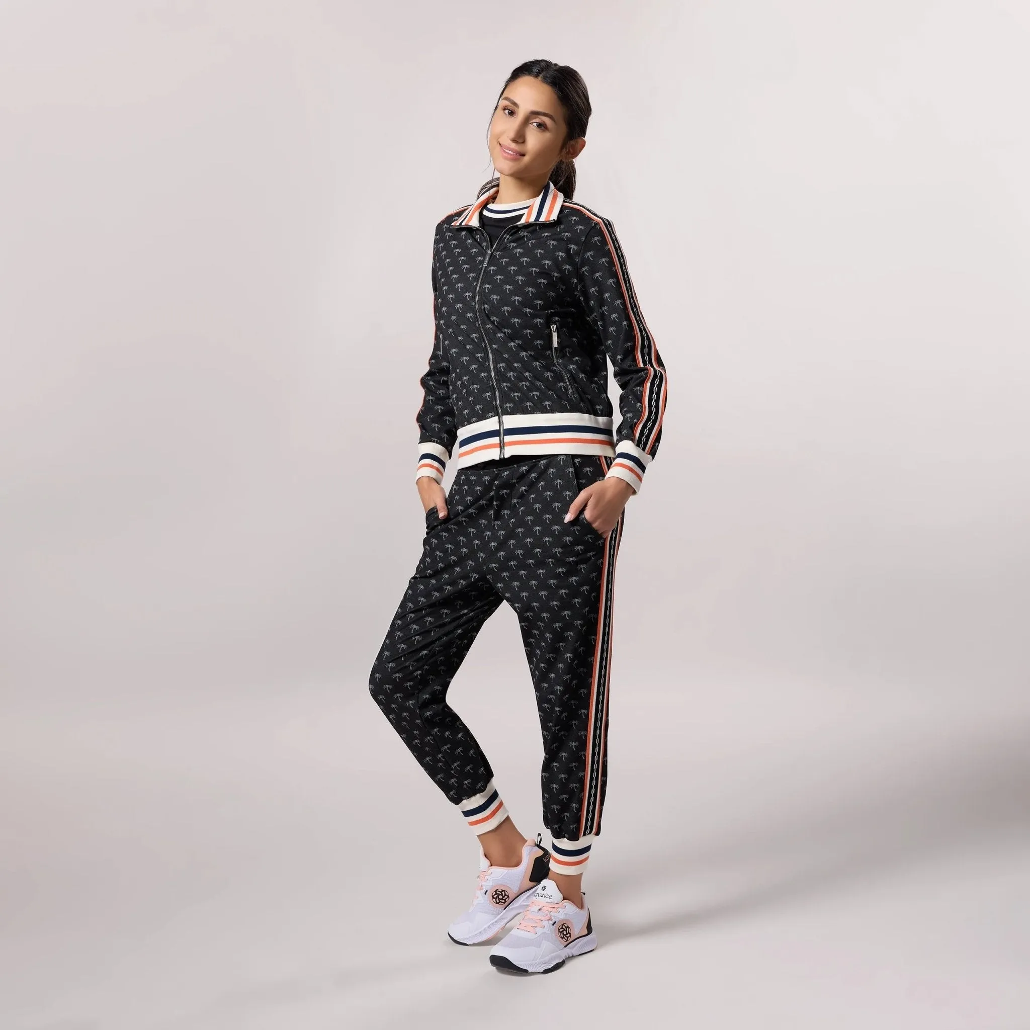 Jacquard Cuffed Pants - SEASONAL PRINT