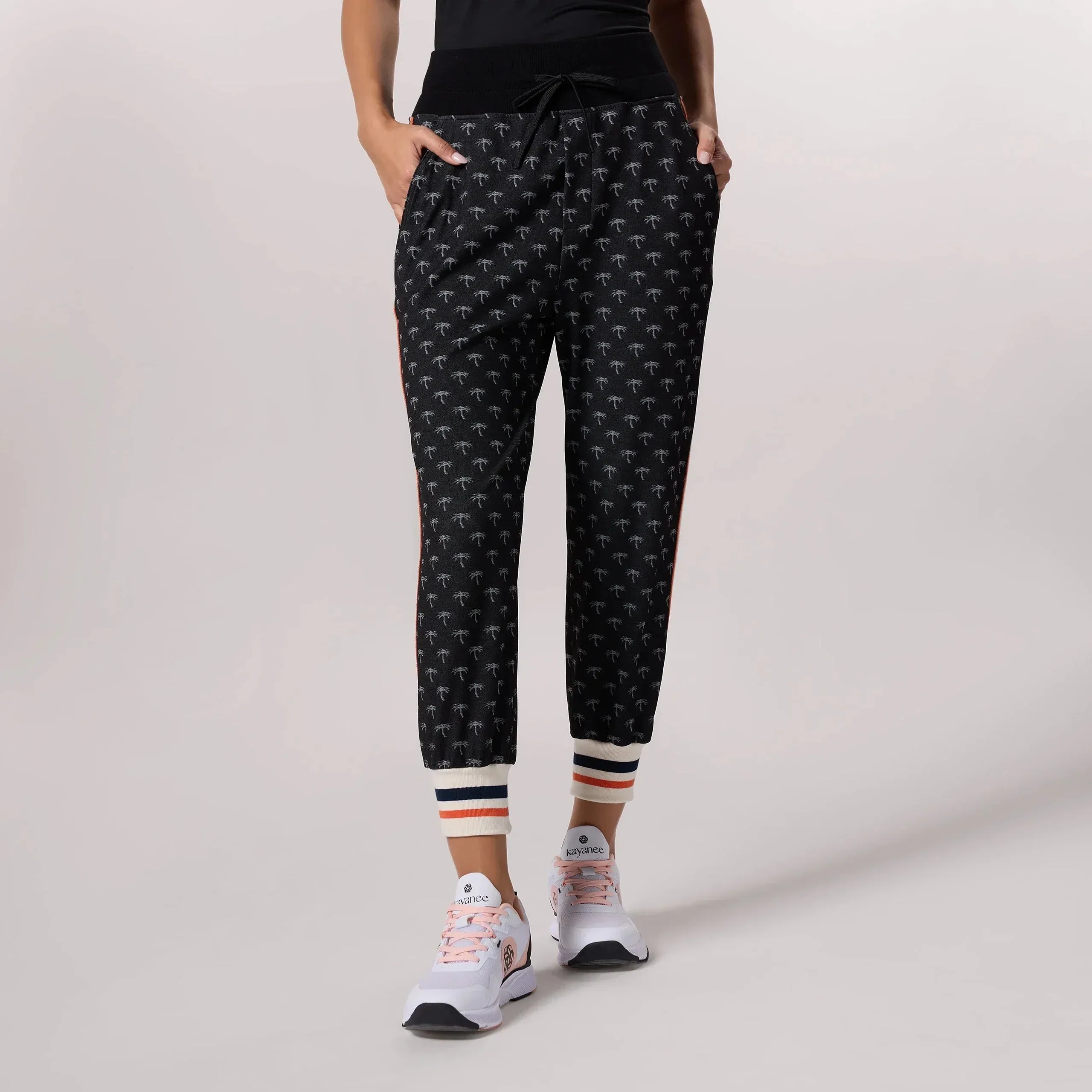 Jacquard Cuffed Pants - SEASONAL PRINT