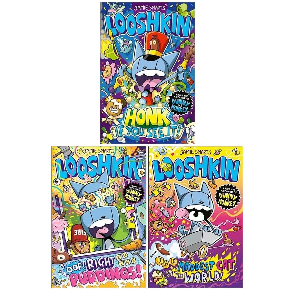 Jamie Smart Looshkin Series 3 Books Collection Set Looshkin Honk If You See It