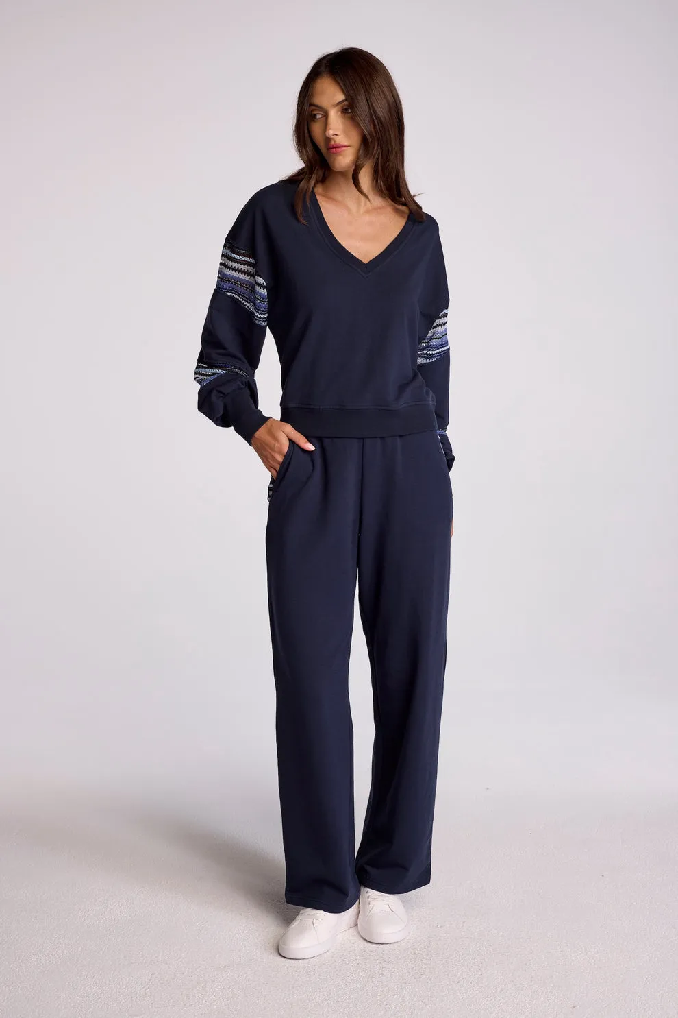 JAYDEN FRENCH TERRY PULLOVER - NAVY