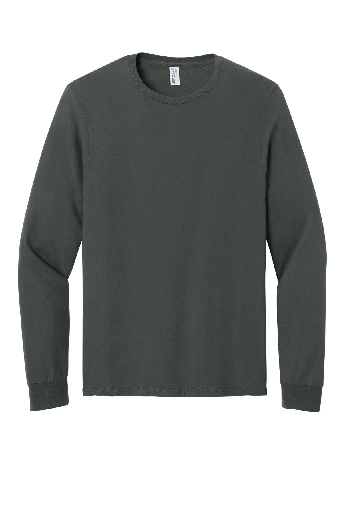 Jerzees Classics Unisex Cotton Long Sleeve T-Shirt 363L Charcoal Grey